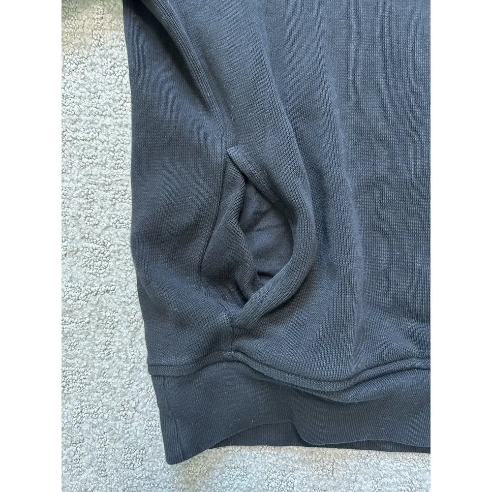 Lacoste Jumper Mens Large Black 1/4 Zip Pullover Sweatshirt Embroidered Logo Top
